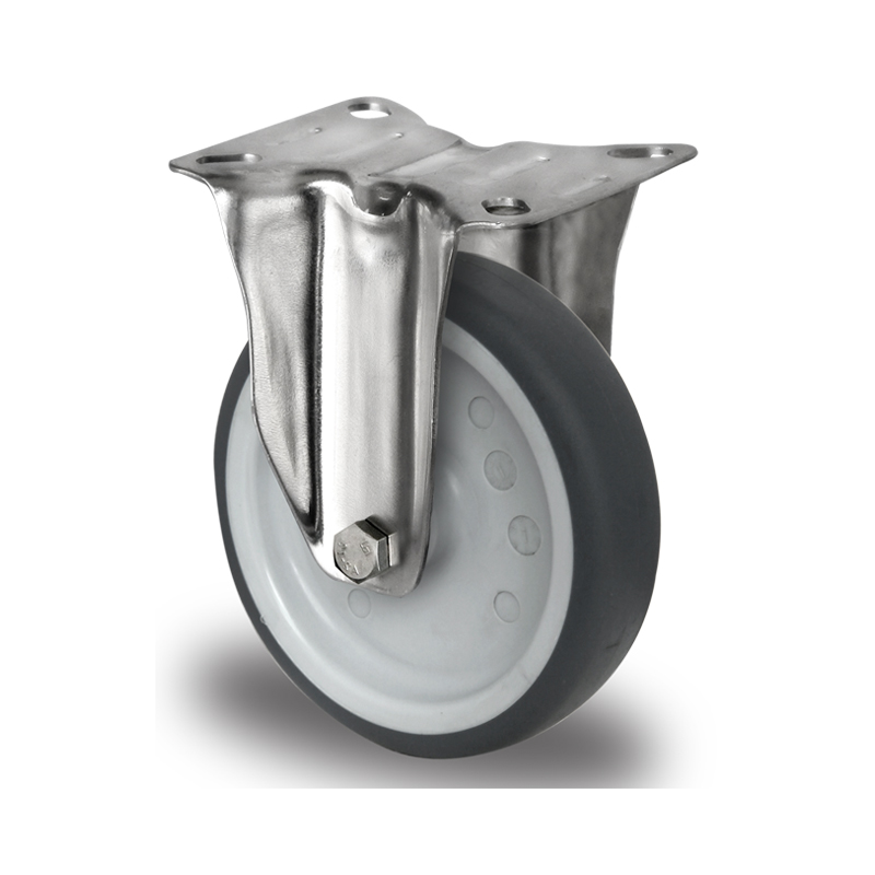 Bockrolle ø 100 mm Serie P2W2 Gleitlager Edelstahl