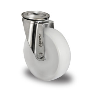 Rückenlochlenkrolle ø 100 mm Serie N0N0 Gleitlager Edelstahl