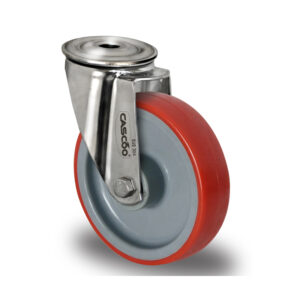 Rückenlochlenkrolle ø 160 mm Serie N2U6 Gleitlager Edelstahl