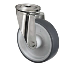 Rückenlochlenkrolle ø 160 mm Serie P2W2 Gleitlager Edelstahl