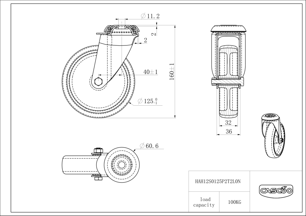 Technische Zeichnung BSHAH12S0125P2T2L0N