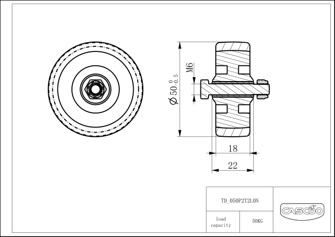 Technische Zeichnung BS050P2T2L0N