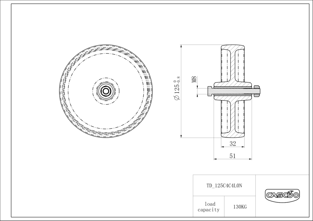 Technische Zeichnung BS125C4C4L0N