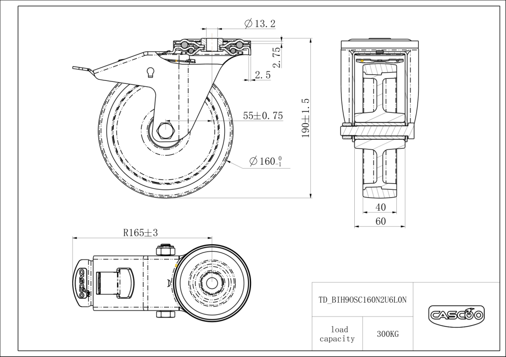 Technische Zeichnung BSBIH9OS0160N2U6L0N