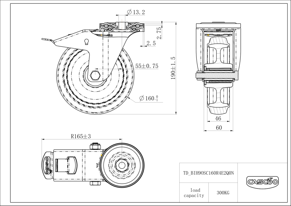 Technische Zeichnung BSBIH9OS0160R4E2Q0N