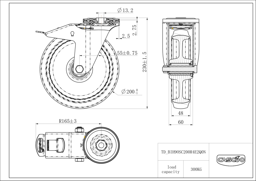 Technische Zeichnung BSBIH9OS0200R4E2Q0N