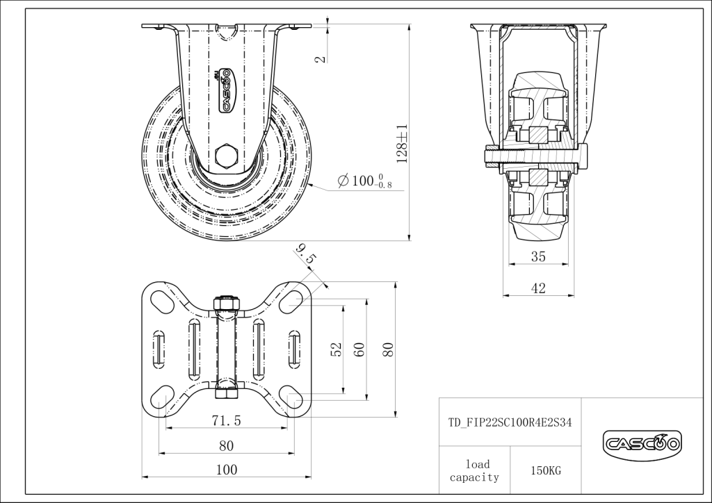 Technische Zeichnung BSFIP22S0100R4E2S34