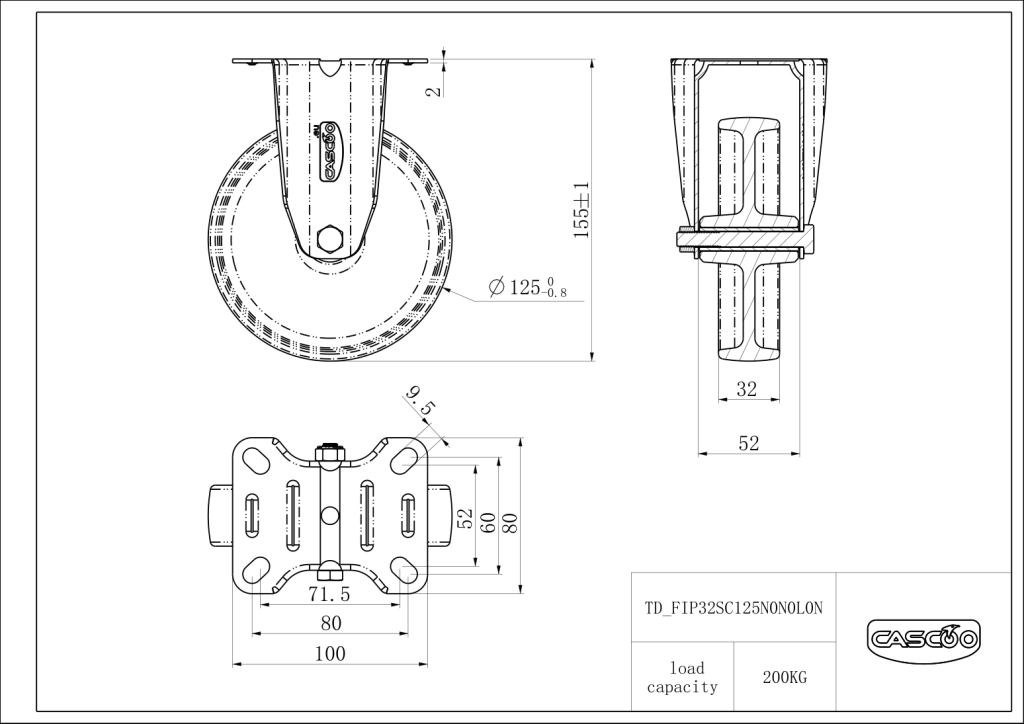 Technische Zeichnung BSFIP32S0125N0N0L0N