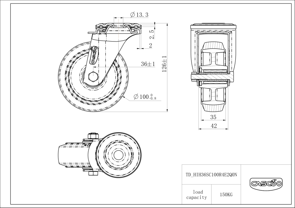 Technische Zeichnung BSHIH36S0100R4E2Q0N