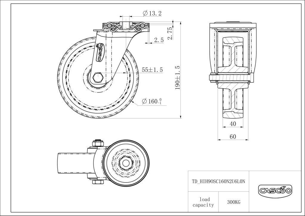 Technische Zeichnung BSHIH9OS0160N2U6L0N