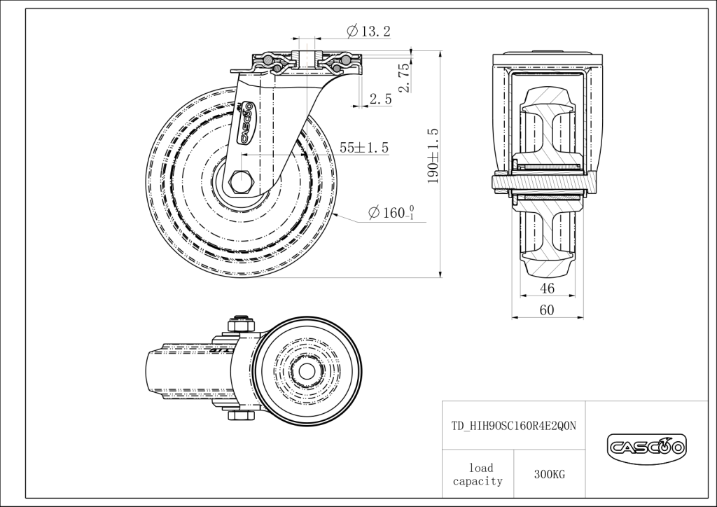 Technische Zeichnung BSHIH9OS0160R4E2Q0N