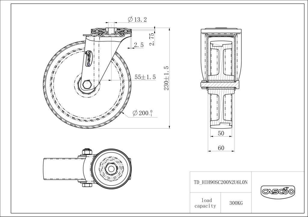Technische Zeichnung BSHIH9OS0200N2U6L0N