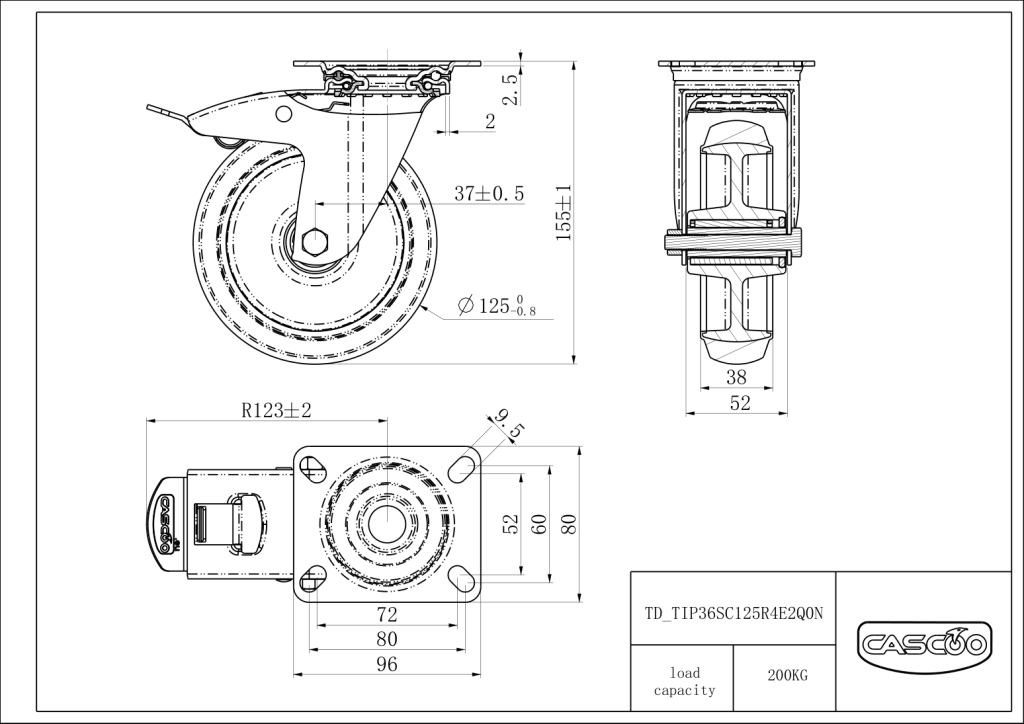 Technische Zeichnung BSTIP36S0125R4E2Q0N