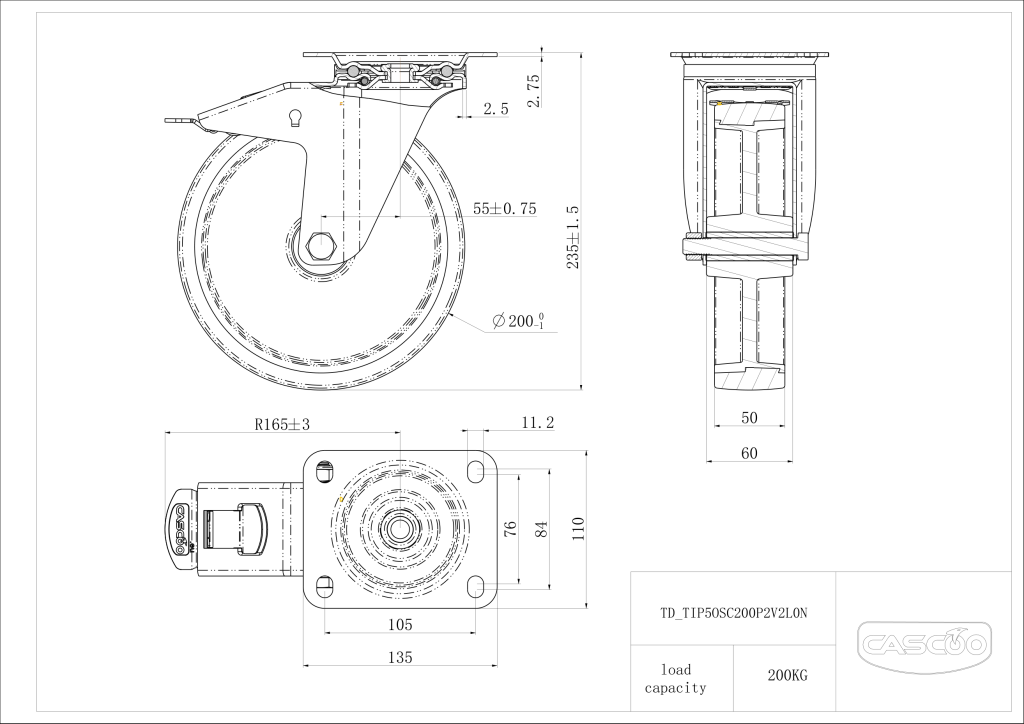 Technische Zeichnung BSTIP5OS0200P2V2L0N